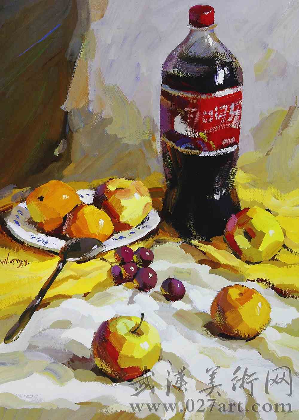 水粉静物,色彩静物,水粉画,水粉静物图片,水粉静物作品,水粉画静物