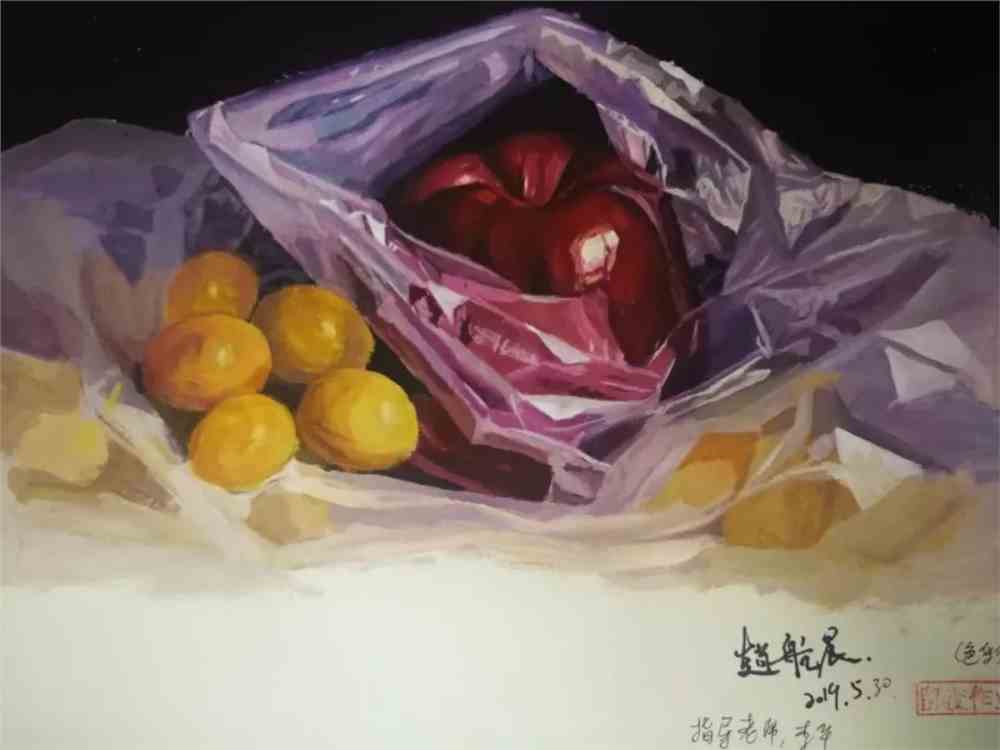水粉画欣赏 2020年西安美院附中学生色彩静物优秀作品选