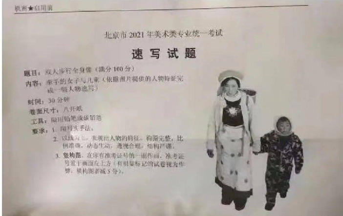 2021北京美术考题
