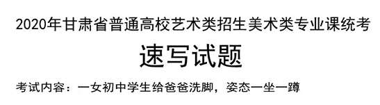 2020甘肃美术考题