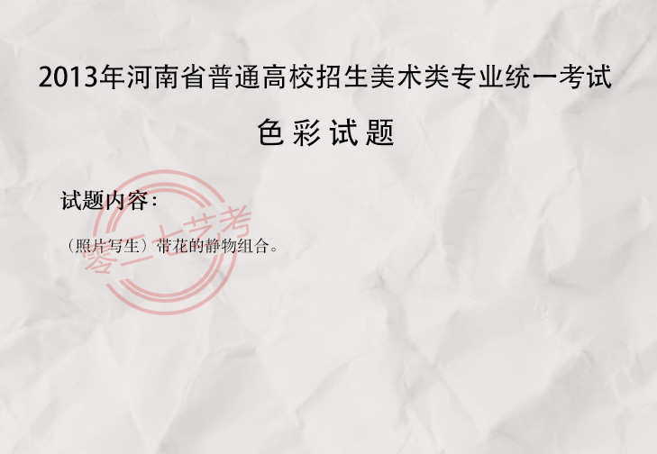 2013河南美術考題