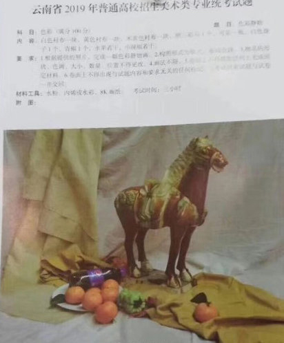 2019云南美術考題