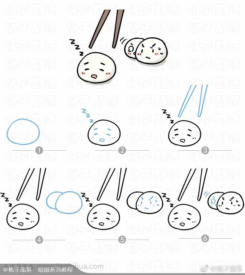简笔画九种可爱的元宵简笔画画法素材图片简笔画