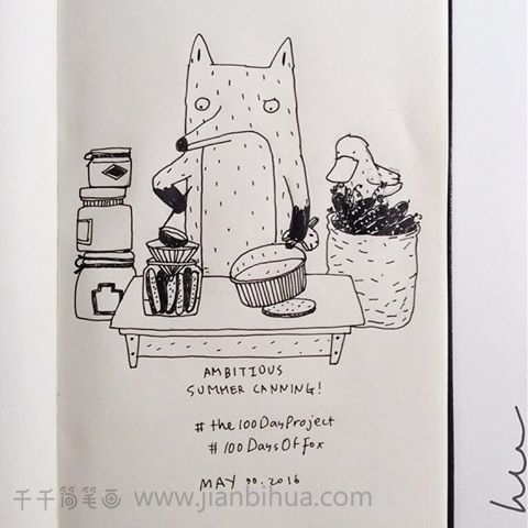 好朋友的肝胆相照小狐狸和小鸭子插画简笔画