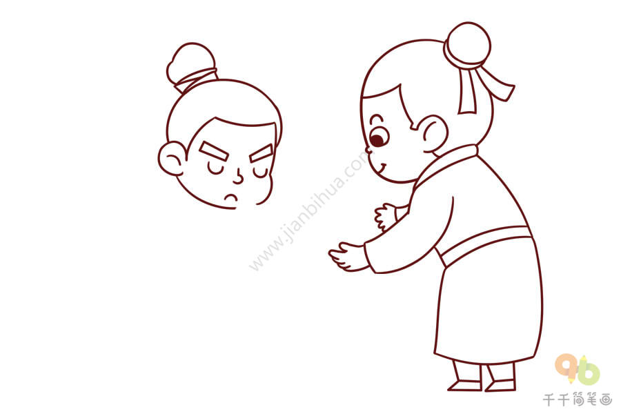 成语故事负荆请罪简笔画动物成语中传北广简笔画