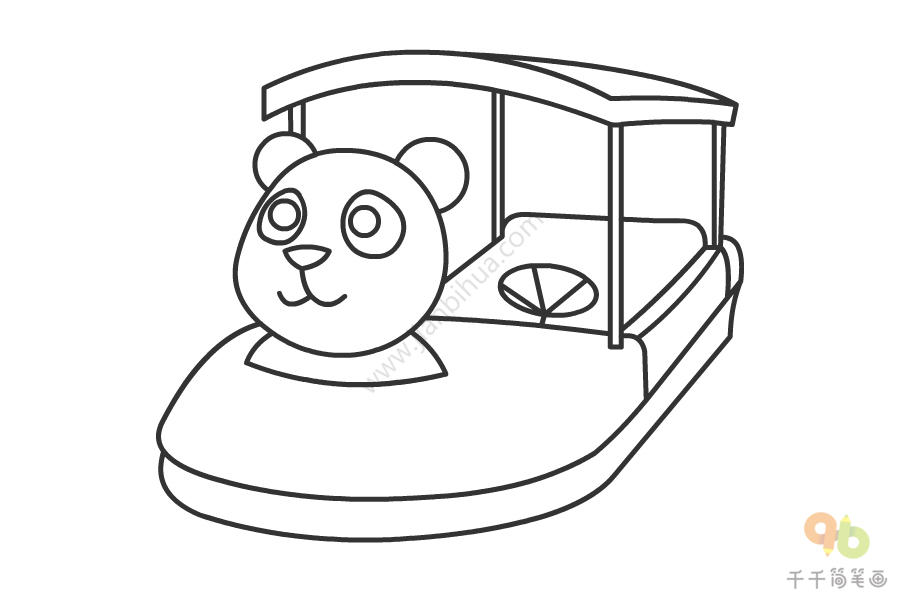 脚踏船简笔画船简笔画