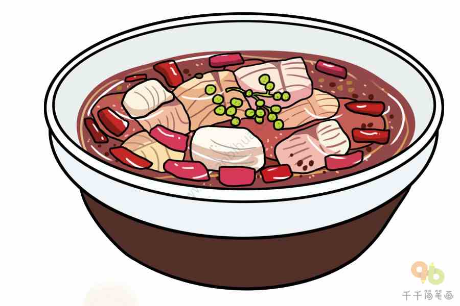 经典川菜水煮鱼简笔画图片鱼简笔画