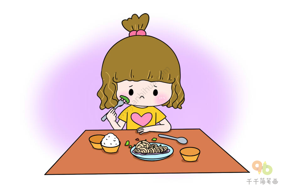 熊孩子日记系列做一个不挑食的好孩子熊孩子日记简笔画