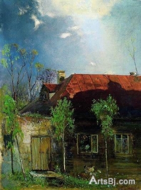 春天,天的,小屋