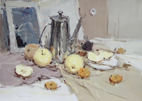 水粉静物作品,水粉静物画,色彩作品