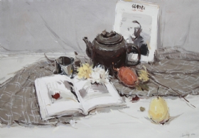 水粉静物作品,水粉静物画,色彩作品