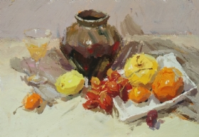 水粉静物作品,水粉静物画,色彩作品