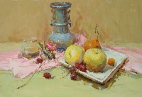 水粉静物作品,水粉静物画,色彩作品