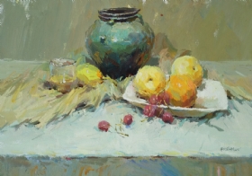 水粉静物作品,水粉静物画,色彩作品