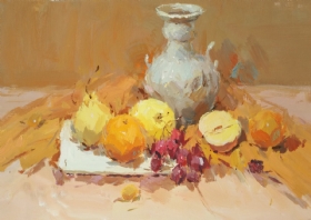 水粉静物作品,水粉静物画,色彩作品