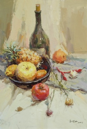 水粉静物作品,水粉静物画,色彩作品