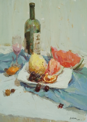 水粉静物作品,水粉静物画,色彩作品