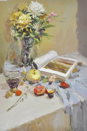 水粉静物作品,水粉静物画,色彩作品