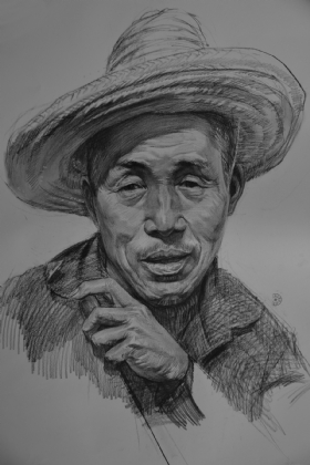 武漢尚上畫室作品,教師作品,素描頭像