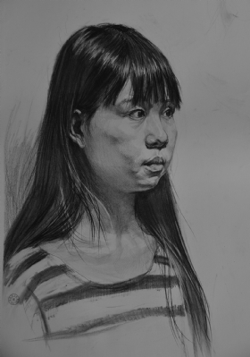 武漢尚上畫室作品,教師作品,素描頭像