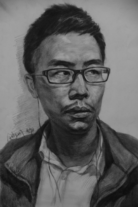 武漢尚上畫室作品,教師作品,素描頭像