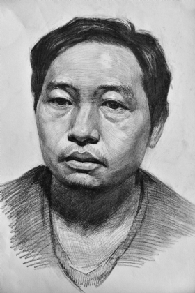 武漢尚上畫室作品,教師作品,素描頭像