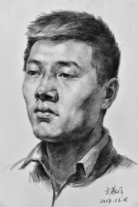 武漢尚上畫室作品,教師作品,素描頭像