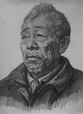 武漢尚上畫室作品,教師作品,素描頭像