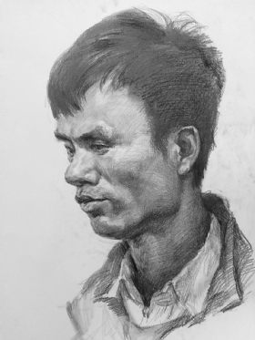 武漢尚上畫室作品,教師作品,素描頭像