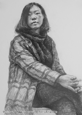 素描半身像