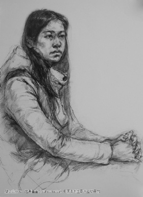 素描半身像