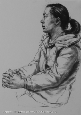 素描半身像