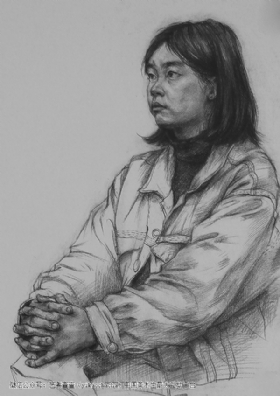 素描半身像