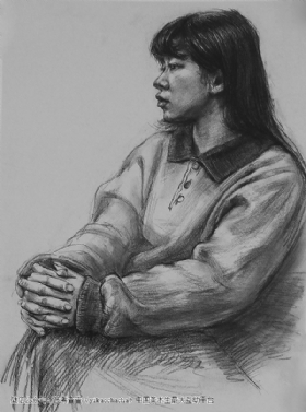 素描半身像