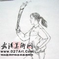 2009年地质大学优秀试卷,速写高分试卷,09年中国地质大学速写优秀试卷