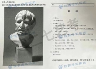 2023陕西美术统考素描考题