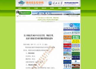 湖北艺术类统考分数线